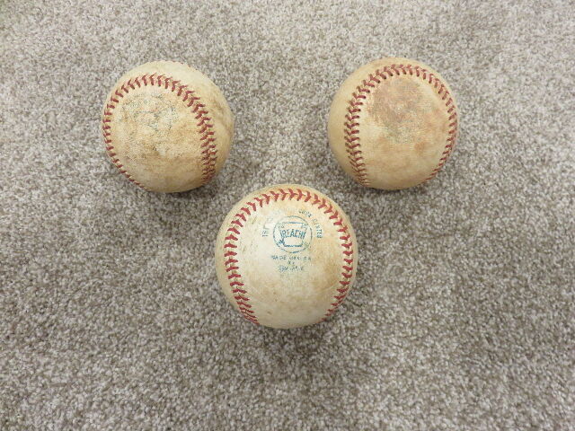 THREE VINTAGE 1966-1967 AMERICAN LEAGUE OFFICIAL BASEBALLS - MADE BY REACH (SPAULDING)