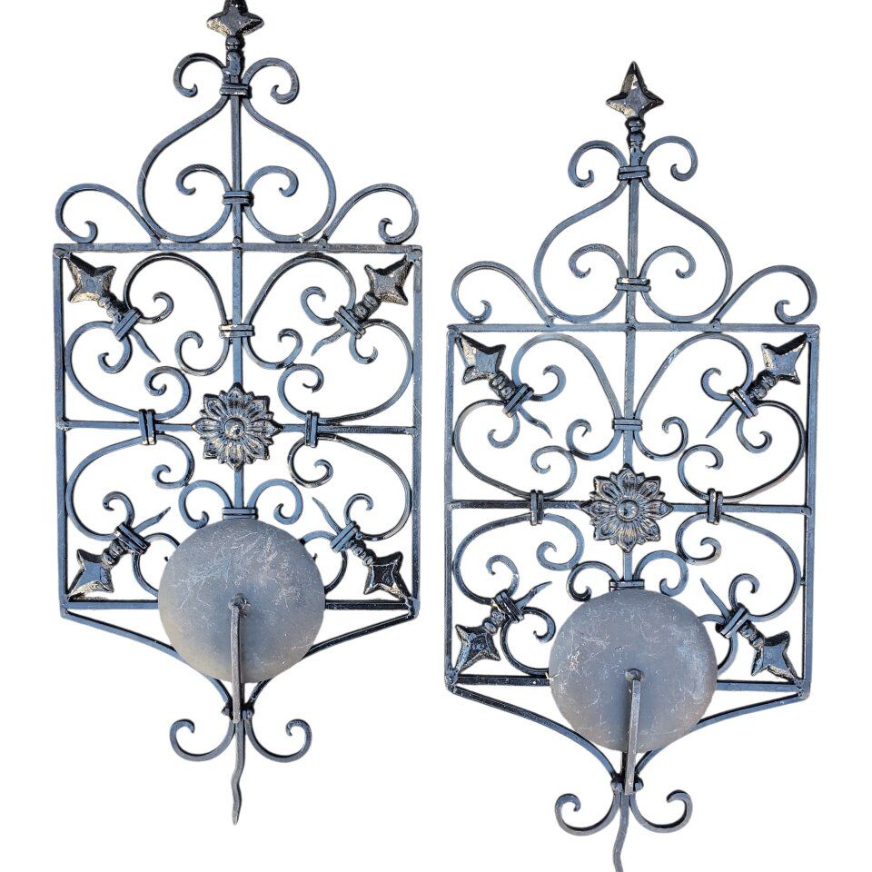 Pair of Gothic Candle Holders