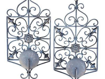 Pair of Gothic Candle Holders