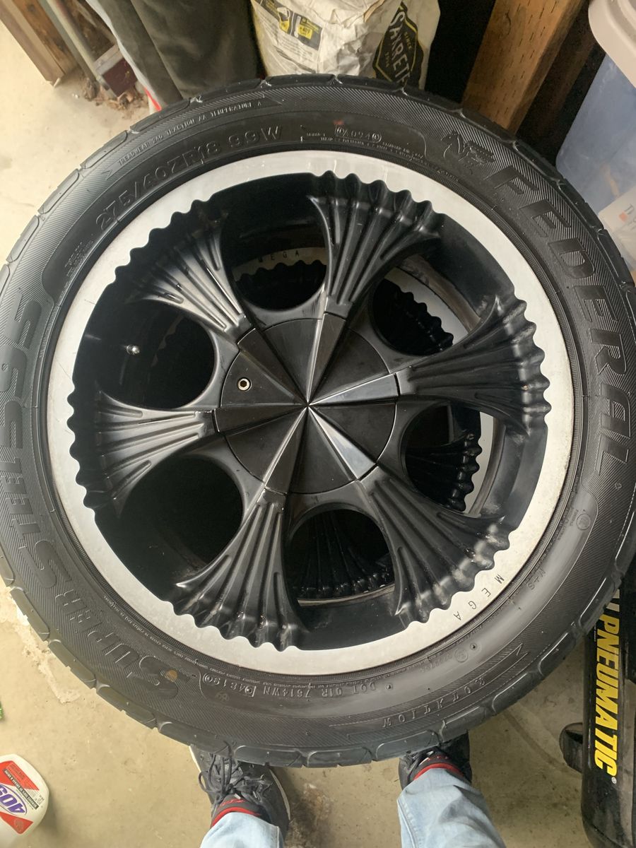 18in Rims, Super Steel 595 Tires. 350$ obo