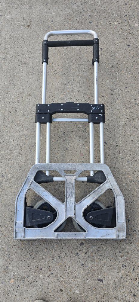 SAHCO Heavy Duty Folding Hand Truck Dolly - Aluminum & Black, Compact & Portable
