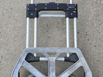 SAHCO Heavy Duty Folding Hand Truck Dolly - Aluminum & Black, Compact & Portable