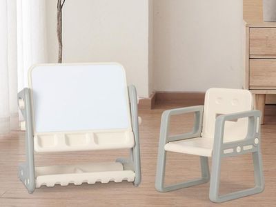 JOYMOR JKE-6W Convertible Kid Easel, Whiteboard & Chair Arts Set