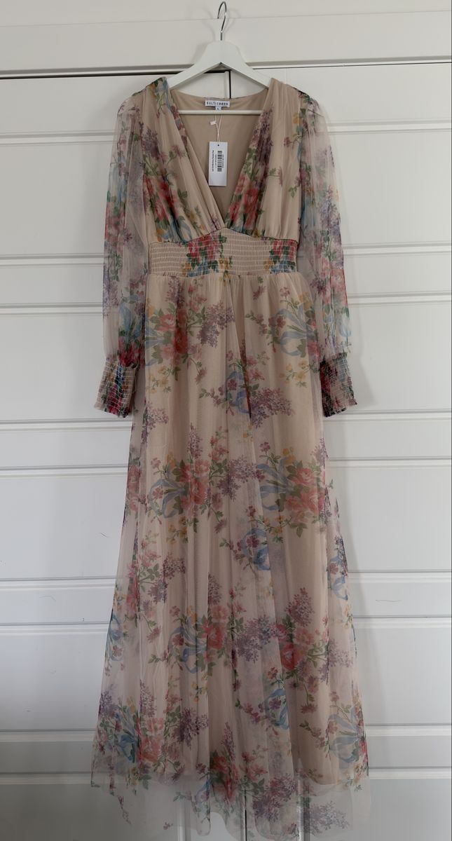 Baltic Born Layla Tulle Maxi Dress in Romantic Floral - Size Women’s Large