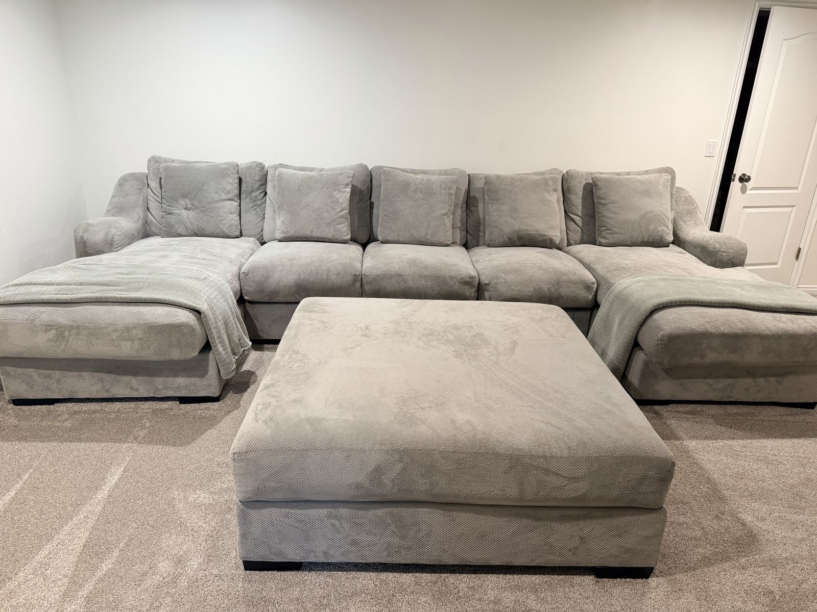 Great condition, sofa and ottoman
