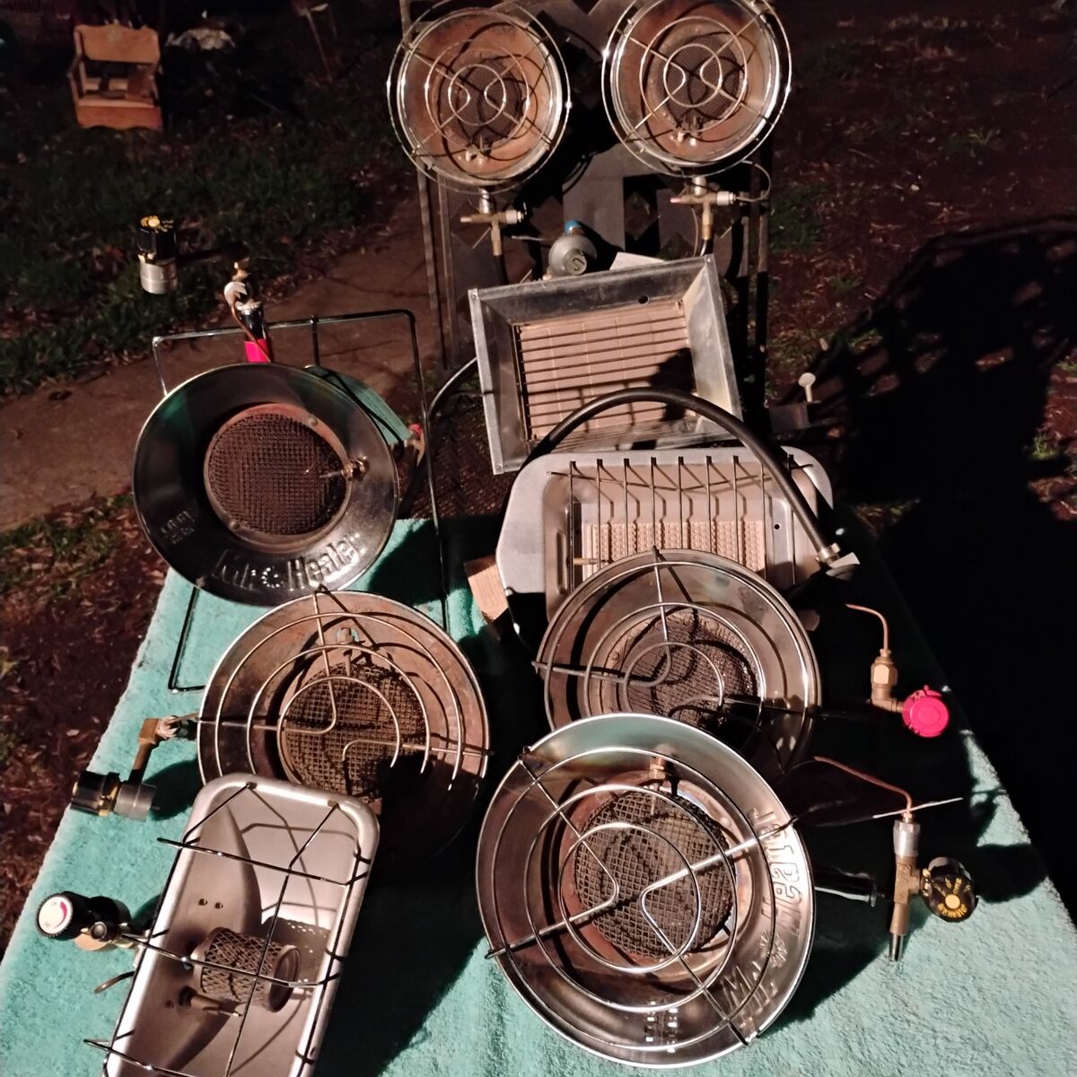 Misc. Propane Heaters $20-75. Small And Large Bott