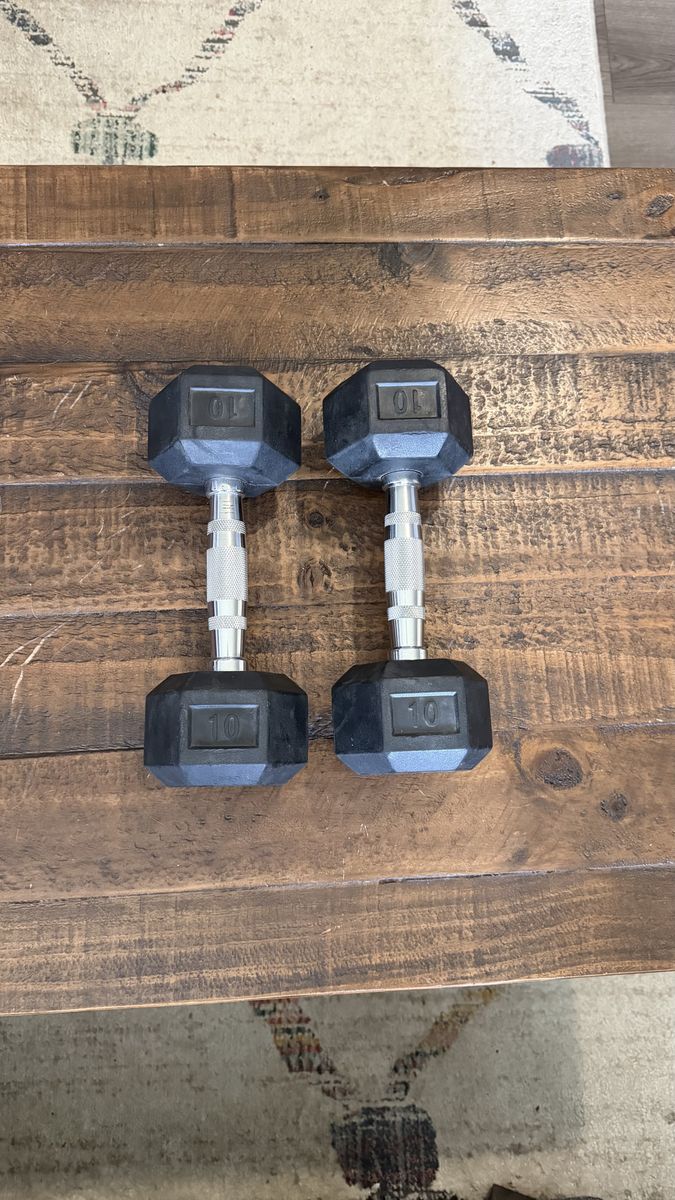 Rubber Hex Dumbbells
