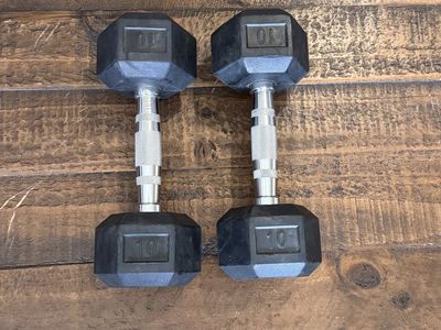 Rubber Hex Dumbbells