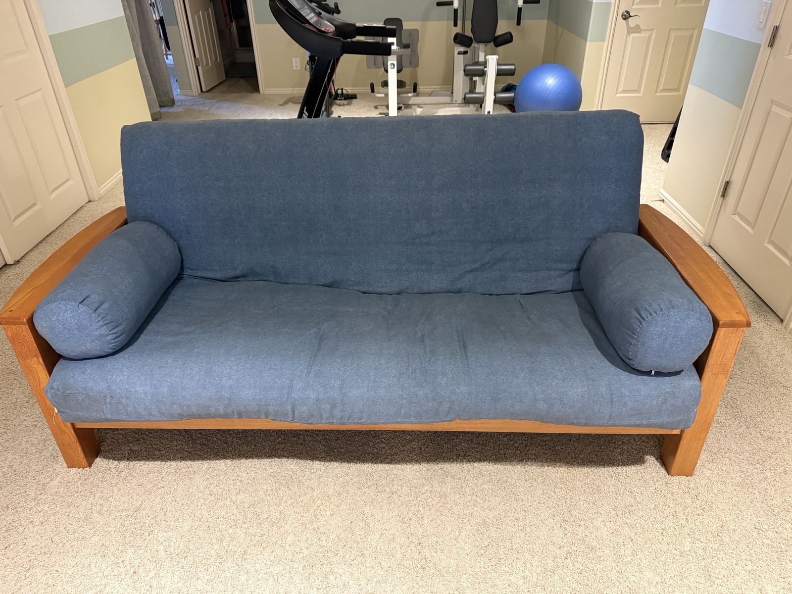 Wooden Frame Futon Sofa Bed