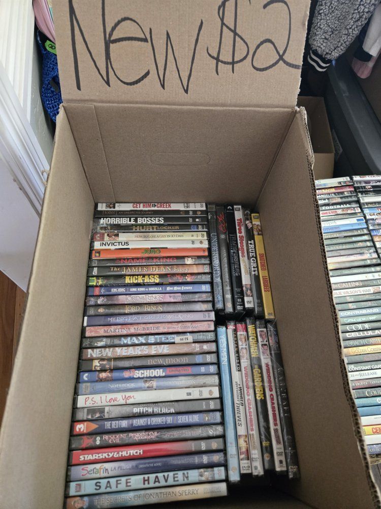 New in plastic Dvd's $2