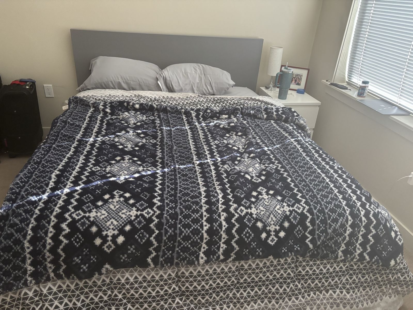 Gray Bedframe, Queen