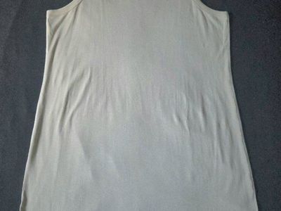 Lululemon Classic Fit Cotton Lyocell pullover sleeveless dress Linen Beige/Tan Size 14 XL