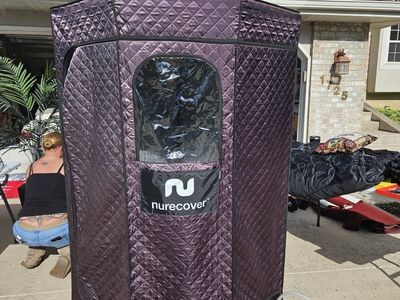 NuRecover Portable Steam Sauna - 2 Personal Home Spa with Steamer, Excellent Condition 1 IN BRAND NEW IN UNOPENED BOX .