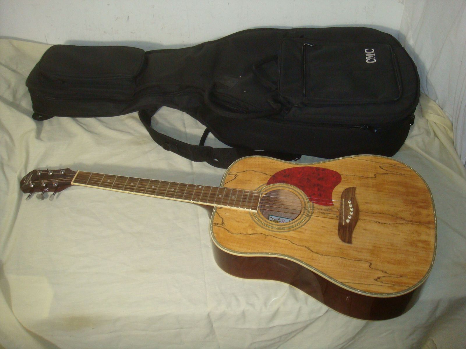 OSCAR SCHMIDT OG2SM DREADNOUGHT ACOUSTIC GUITAR WITH CMC PADDED GIG BAG