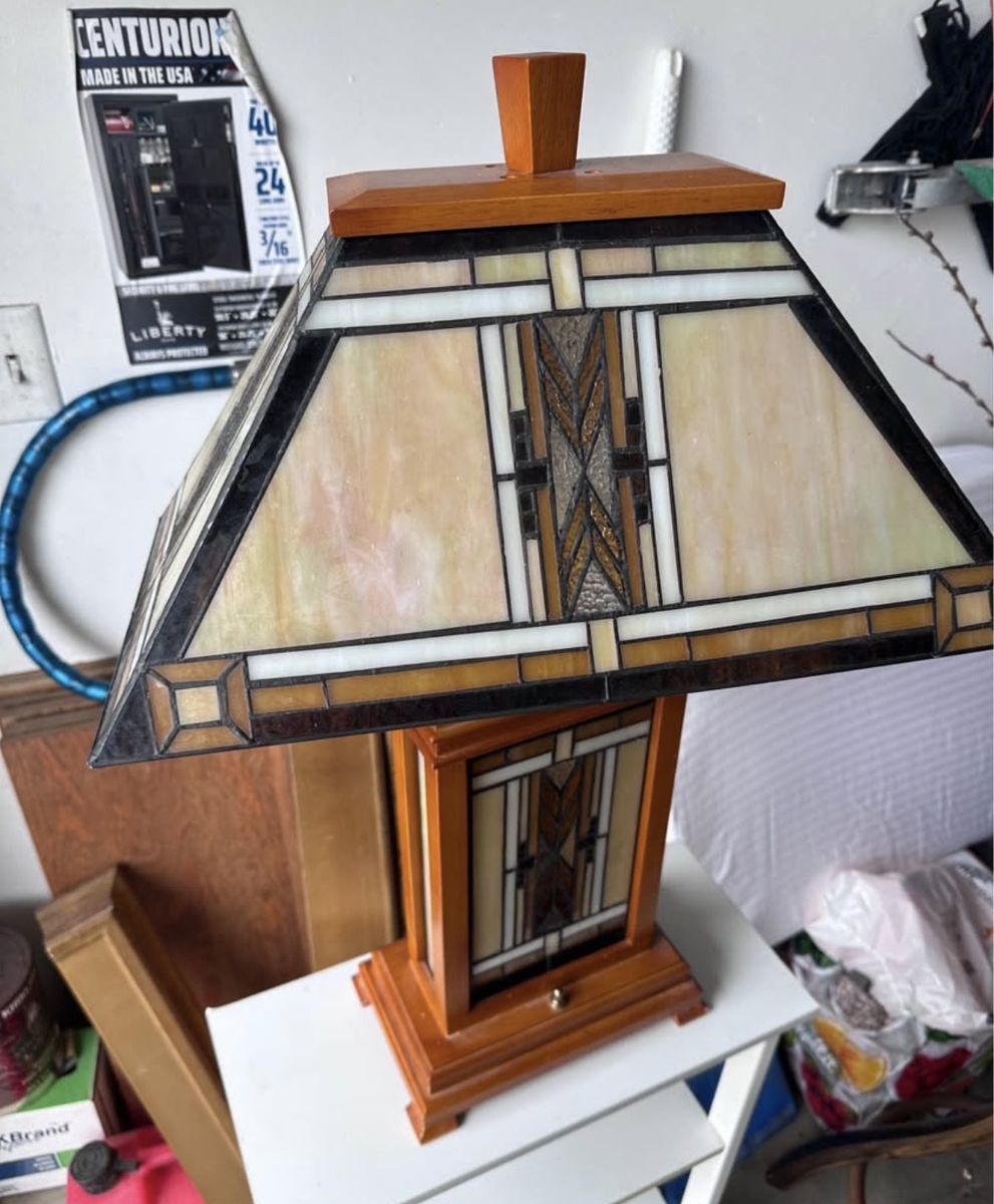 Robert Louis Tiffany Walnut lamp