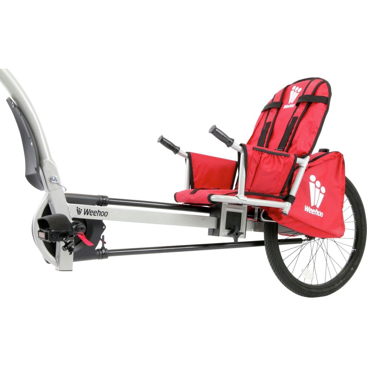 Weehoo iGo Blast Bicycle Trailer - Red Child Bike Carrier with 3-Point Harness & Storage