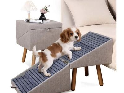 ZILUCE Foldable Pet Dog Stairs & Ramp