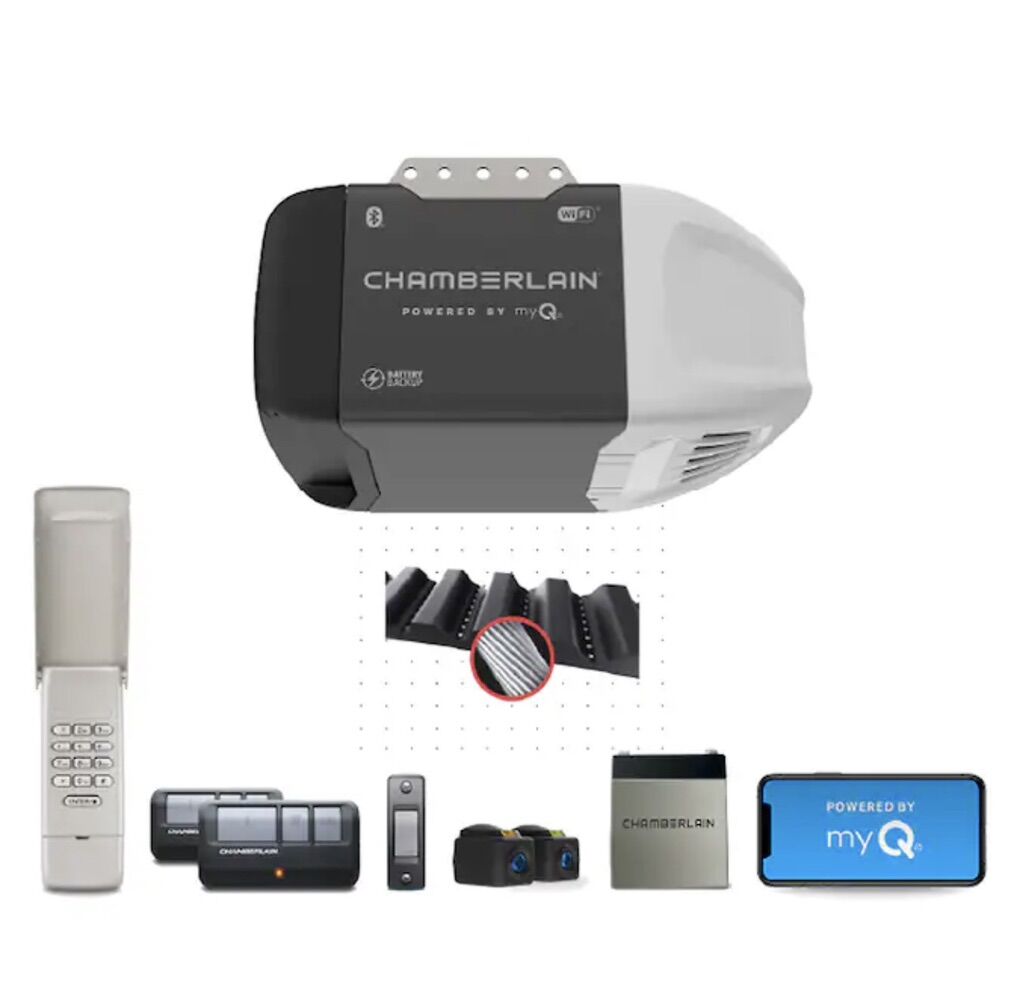 $79 LESS THAN LOWE'S! BRAND NEW IN BOX Chamberlain B2215T 1/2 HP Smart Garage Door Opener with Battery Backup