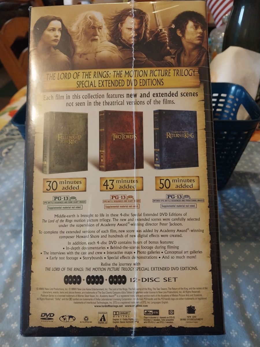 Lord of the Rings - Extended DVD complete collection.