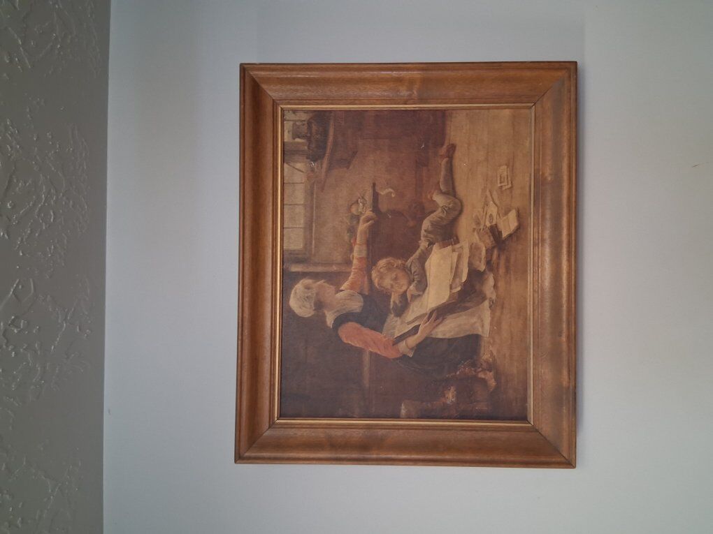Vintage Art wood print Francois De Jongh