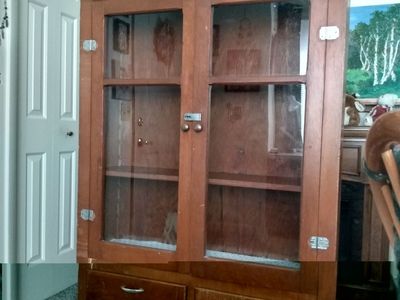 Vintage Wooden Display Cabinet