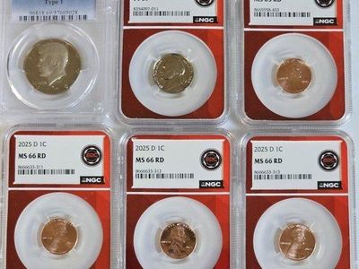 NGC GRADED COINS, Last year 2025 1c Lincoln cent, 50c Kennedy Half