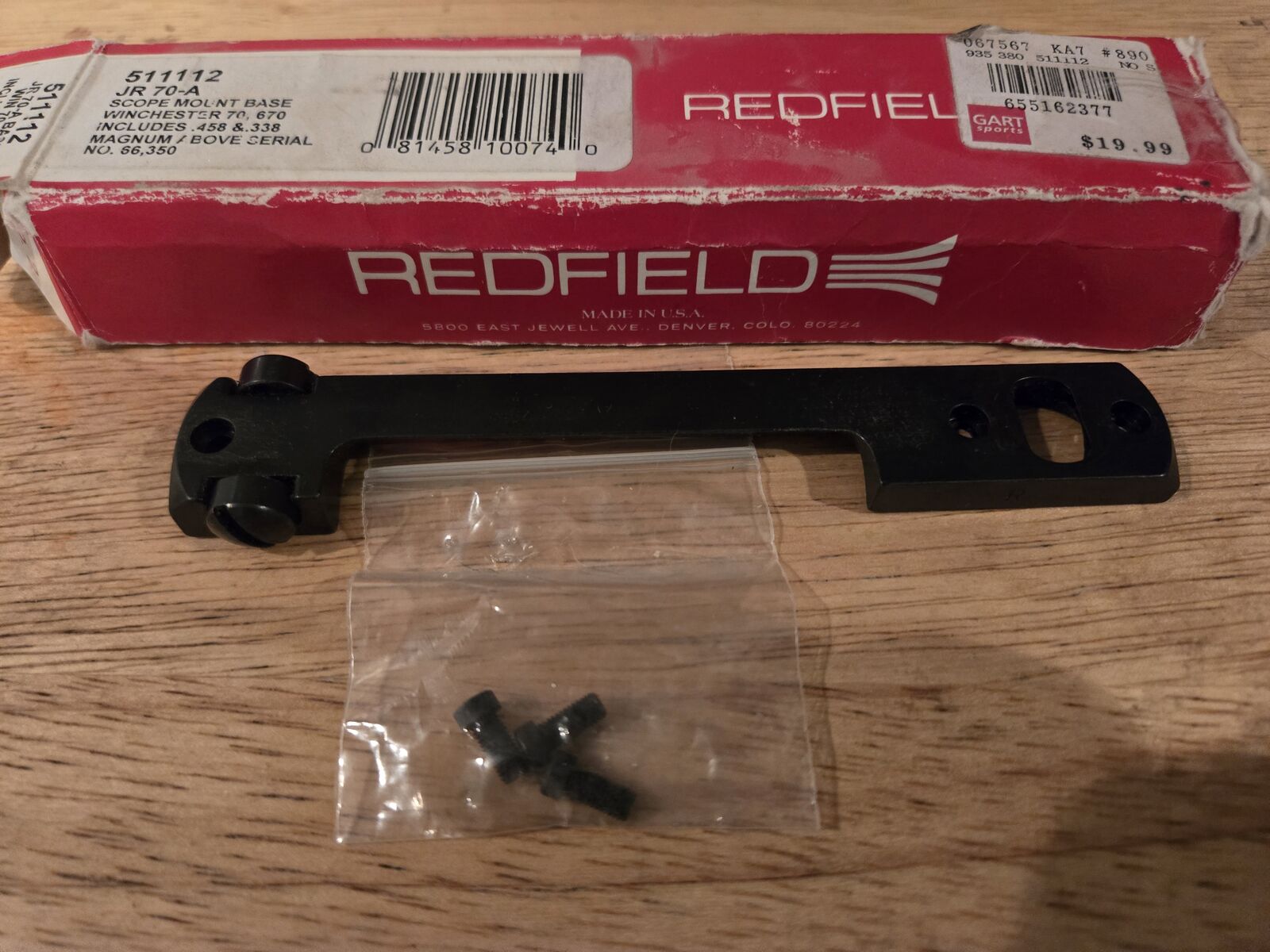 Redfield scope base for Winchester $10