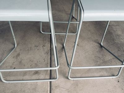 Set of 3 Modern “Light Grey Green” Counter Stools
