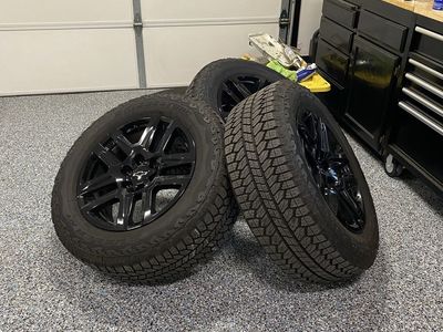 OEM Chevrolet Silverado 275/60R20 Black Wheels & Bridgestone Tires (Set of 4)