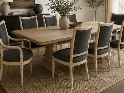 Set Of 8 Vintage High End Henredon Dining Chairs-Designer Maharam Upholstery