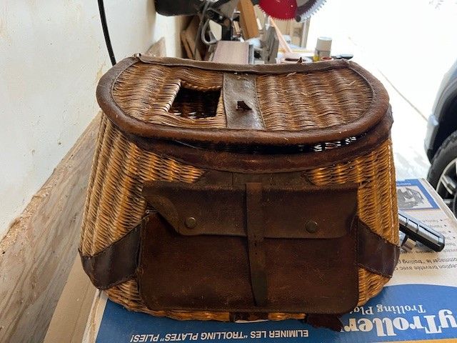 Vintage fishing creel