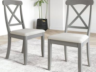 Castle Place Elegant Wooden Dining Chair, Set of 2