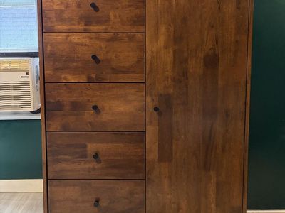 Mid-Century Modern Tall Walnut Dresser