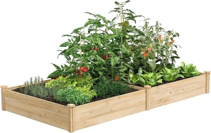 Wooden Raised Garden Bed Planter Box for Vegetables and Flowers