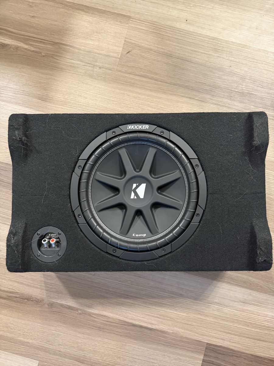 Kicker Comp 48CDF124 12" Single 4 Ohm Subwoofer Enclosure Car Audio Sub Box