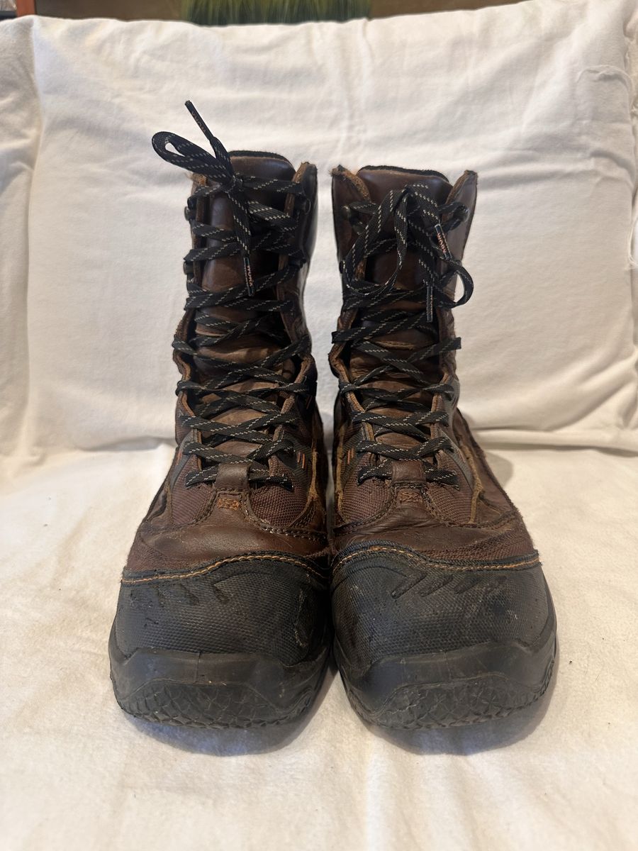 Worx  men’s size 12WW Brown Leather & textile Wtrprf insulated breathable safety work boots