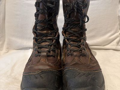 Worx men’s size 12WW Brown Leather & textile Wtrprf insulated breathable safety work boots