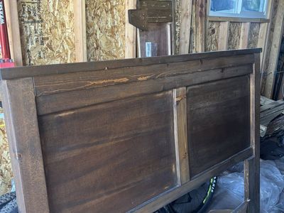 Queen headboard, footboard and rails