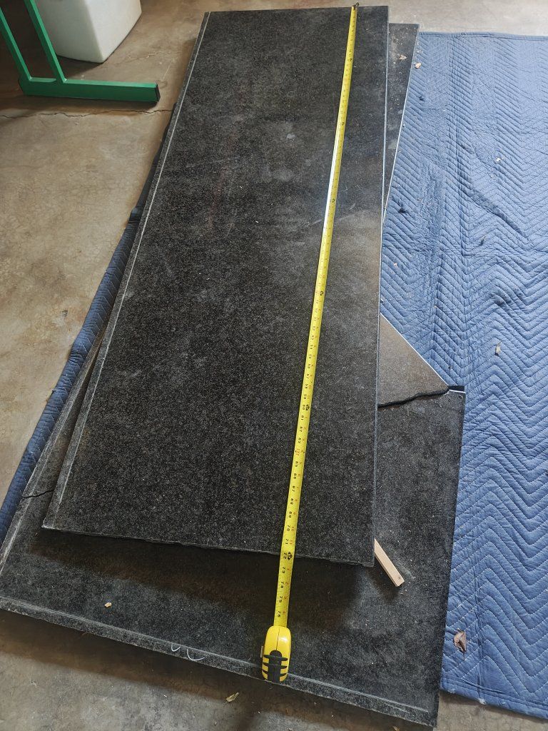 Two large granite slabs