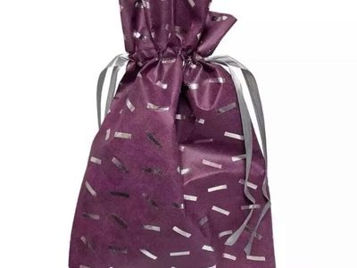 200 medium 15” purple fabric gift bags for wrapping