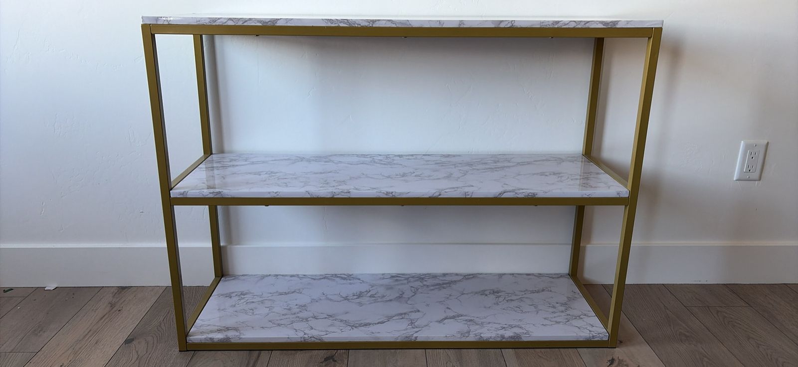 Gold and Marble 3-Tier Shelf