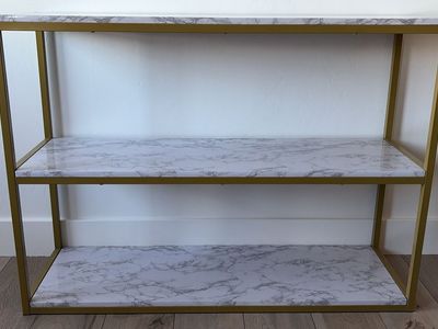 Gold and Marble 3-Tier Shelf