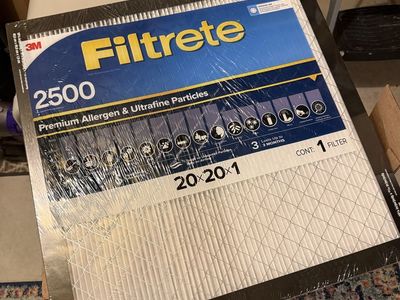 4-Pack MERV14 20x20x1 Filtrete AC Furnace Air Filter, MPR 2500, Premium Allergen, Ultrafine Particles, Bacteria & Virus