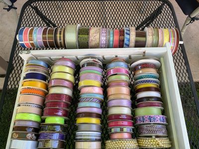 95 Spools Of Ribbon ( 80 Brand New Still Wrapped)