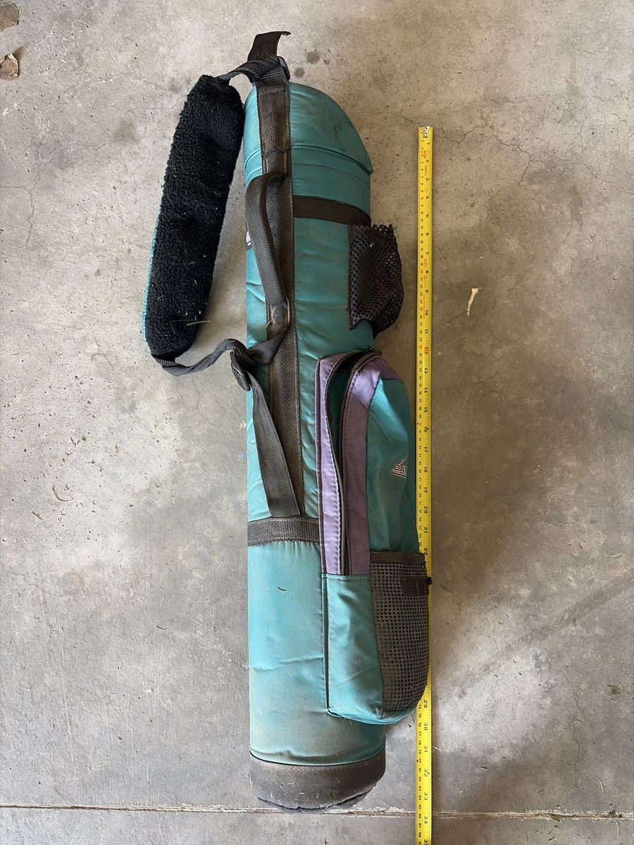Vintage Day Golf Bag with Pockets and Padded Shoulder Strap