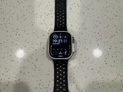 Apple Watch Ultra 2 with Black Perforated Sport Band