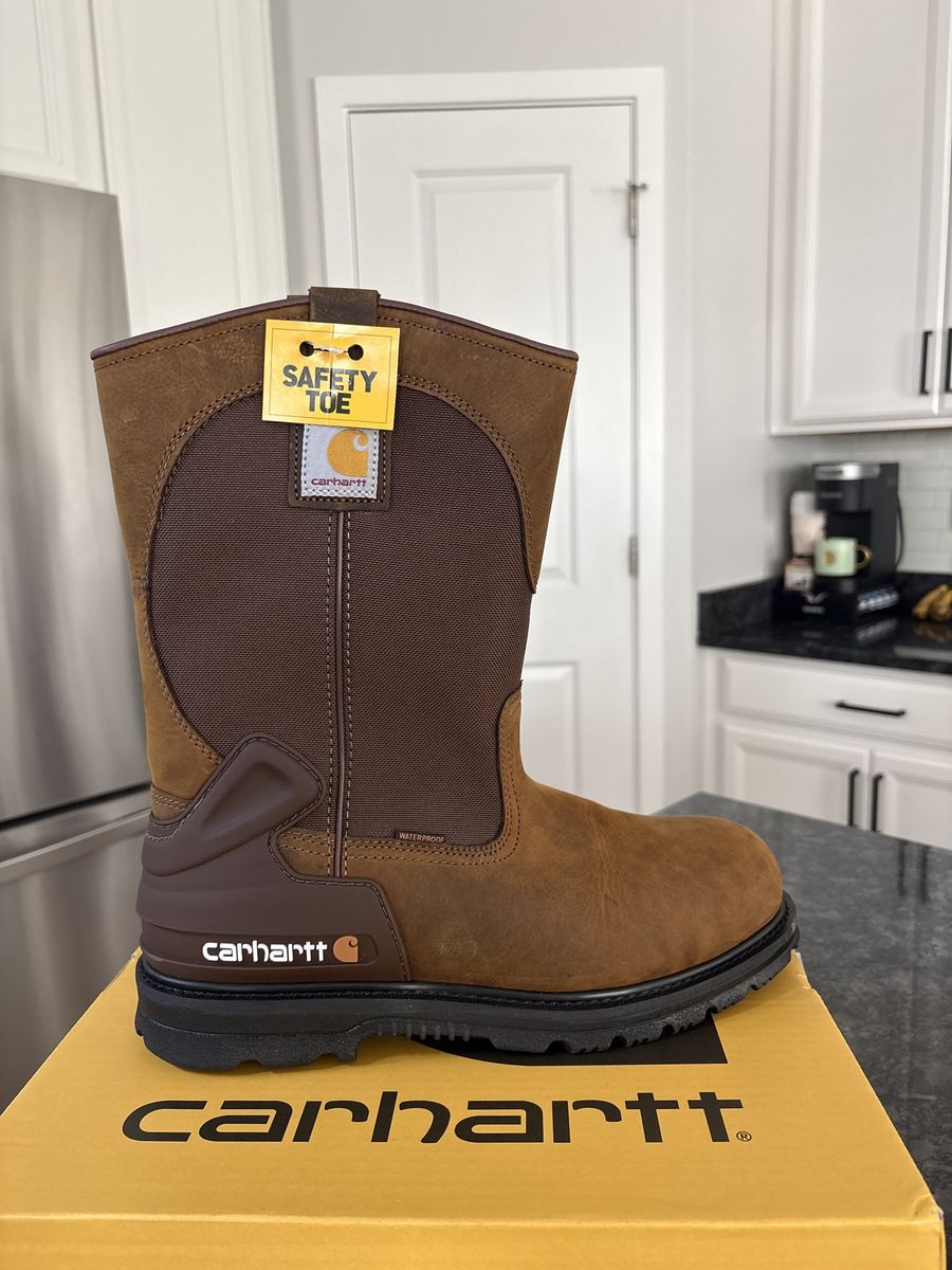 Carhartt Waterproof Work Boots - Brown, Pull-On 12W