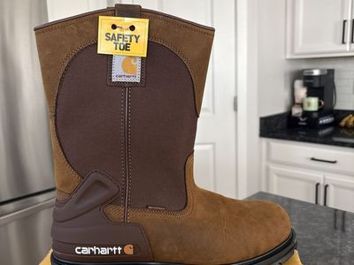 Carhartt Waterproof Work Boots - Brown, Pull-On 12W