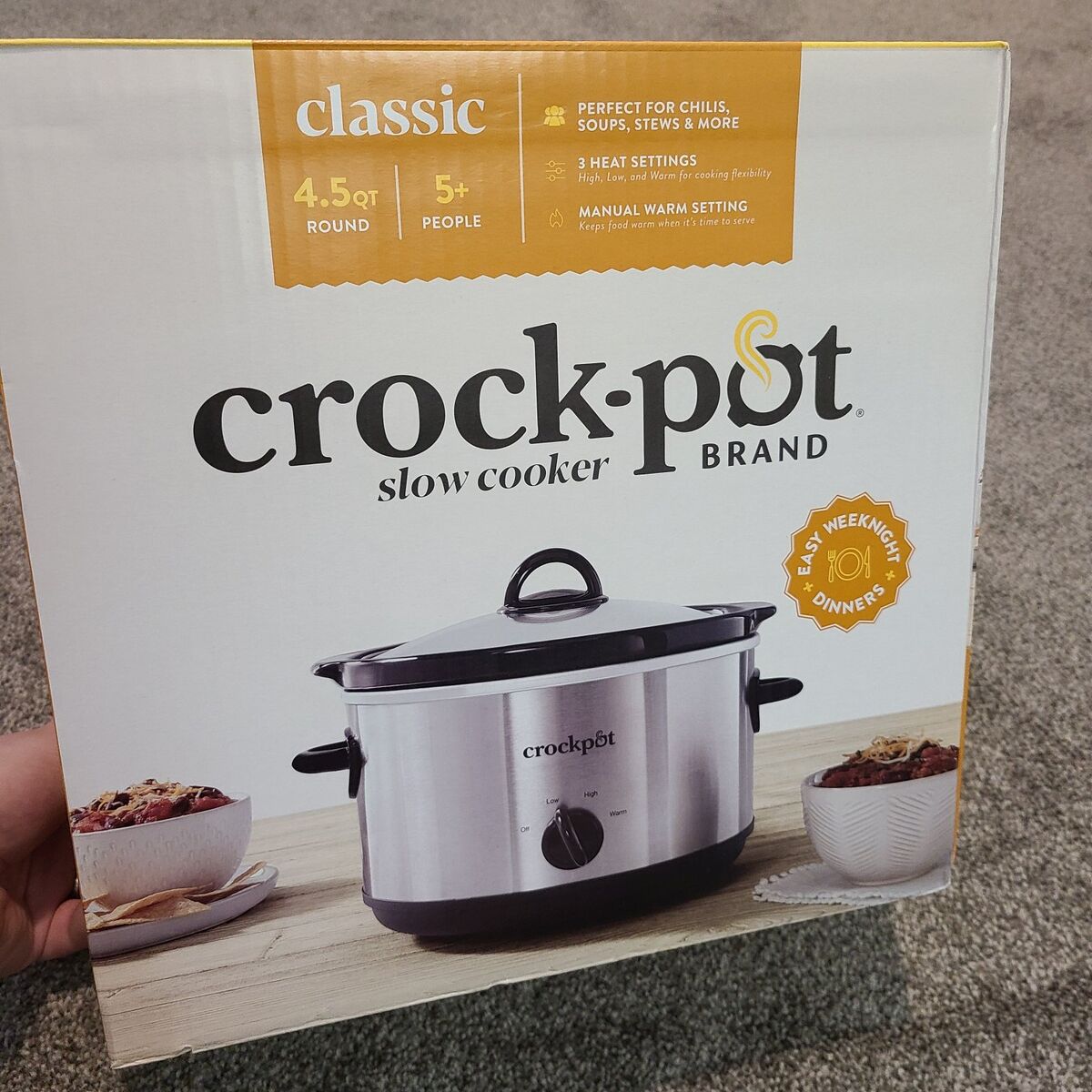 Crock-Pot Classic 4.5-Qt Slow Cooker - NEW
