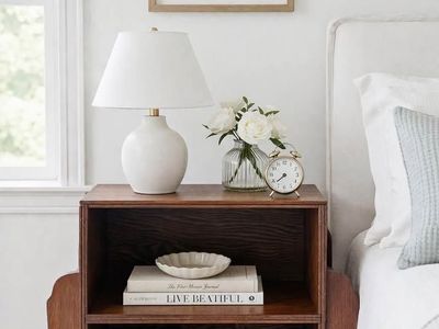 Vintage Mission Oak Arts & Crafts Style 2 Tier Bookshelf Bookcase | Nightstand Kitchen Shelf